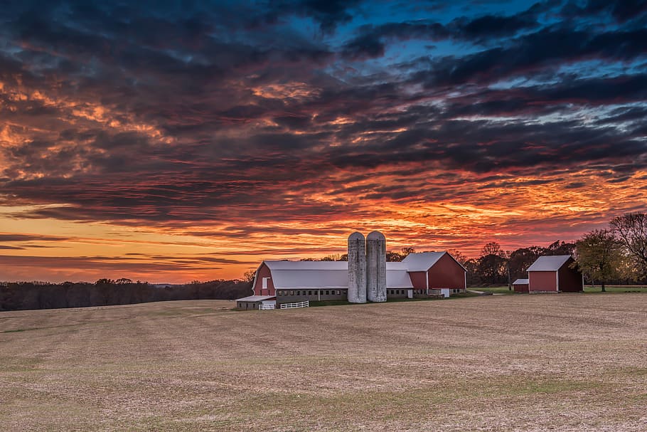 sunset, sky, landscape, panoramic, nature, cloud - sky, built structure HD wallpaper