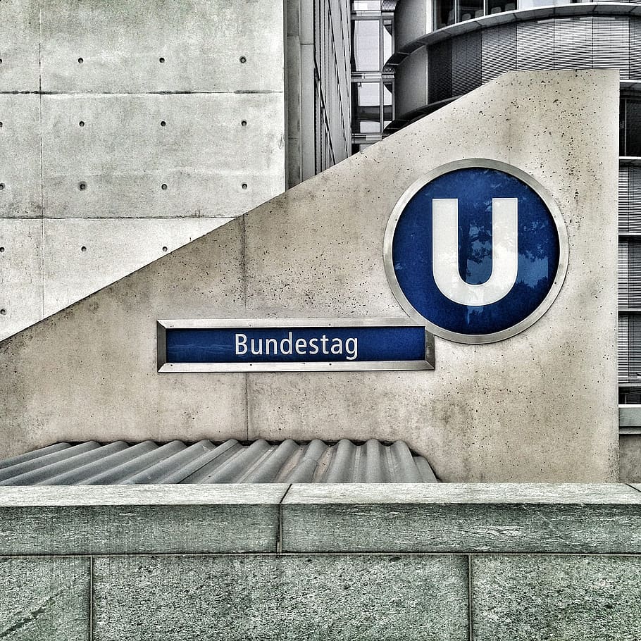 Bundestag Logo on Cement Wall, architecture, berlin, building HD wallpaper