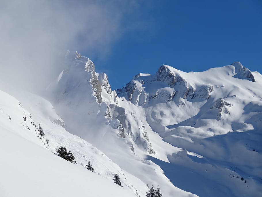 mountain, alps, white, winter, snow, nature, mountain Peak HD wallpaper