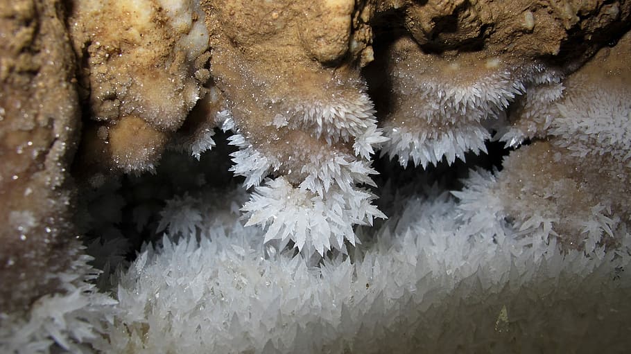 Potholing, Concretion, Crystals, Stones, rocks, winter, ice HD wallpaper