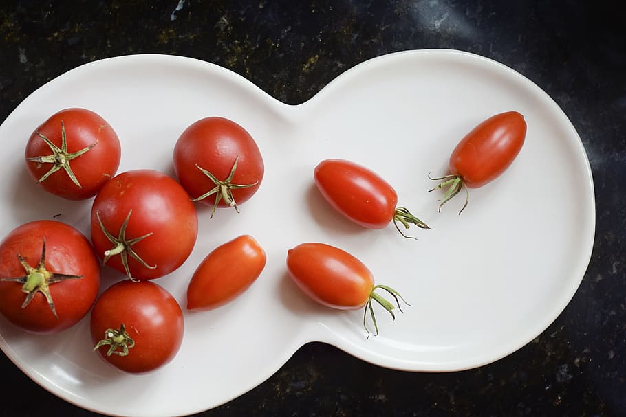 cherry tomatoes, garden, fresh, fresh picked, vine, organic