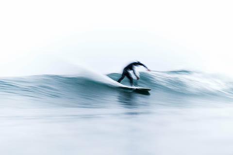 person surfing on waves, sea, ocean, water, nature, people HD wallpaper
