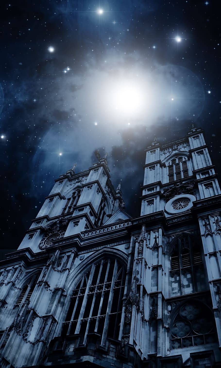 low angle photography of white cathedral, painted, building HD wallpaper