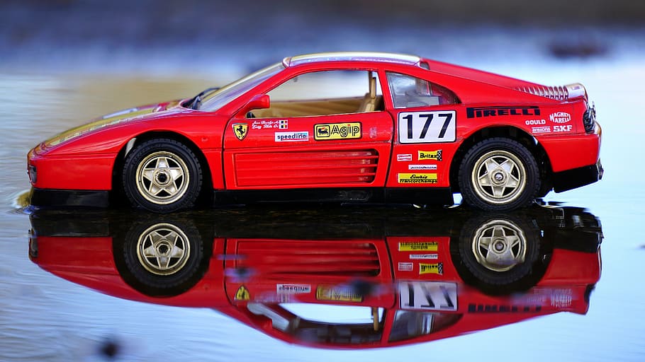 car, model, vehicle, small, reflection, automobile, red, mode of transportation HD wallpaper