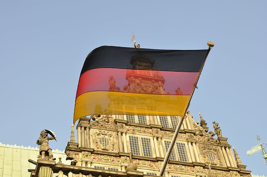 germany flag, black red gold, national colours, germany colors