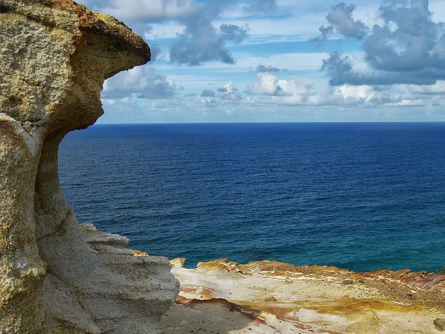 Ocean, Sea, Rock, horizon over water, scenics, nature, rock - object HD wallpaper