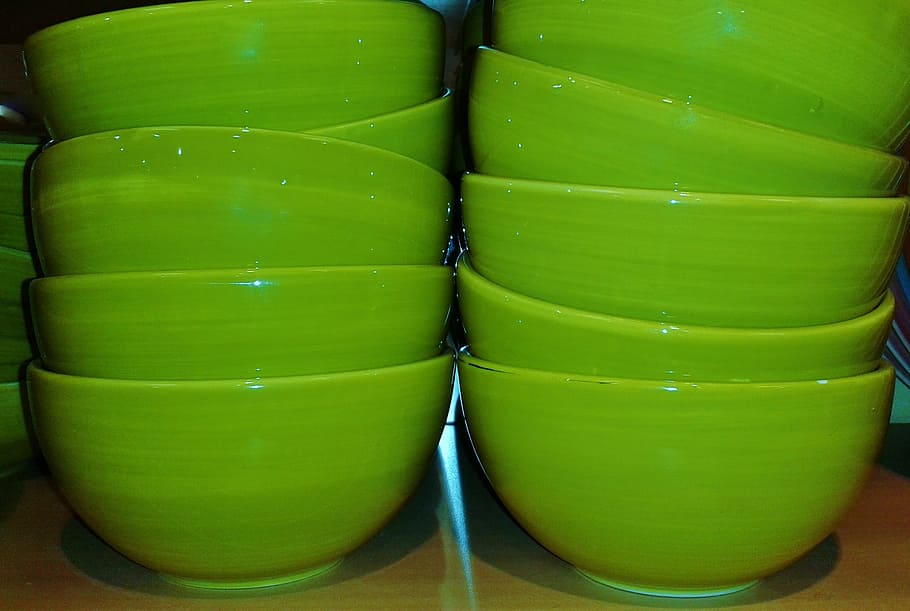 tableware, dinnerware, shells, cereal bowls, ceramic, ceramic cups HD wallpaper