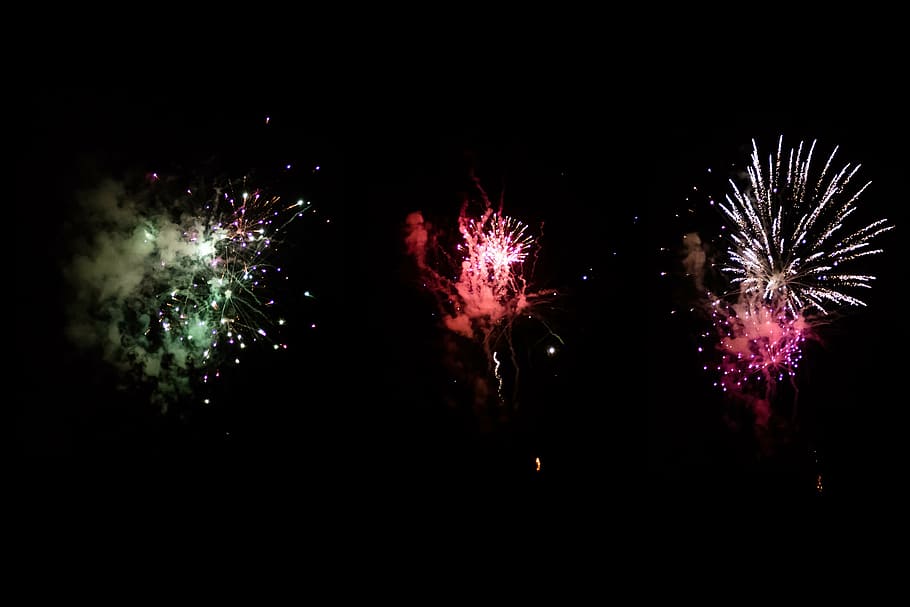 assorted fireworks during daytime, display, still, sparkle HD wallpaper