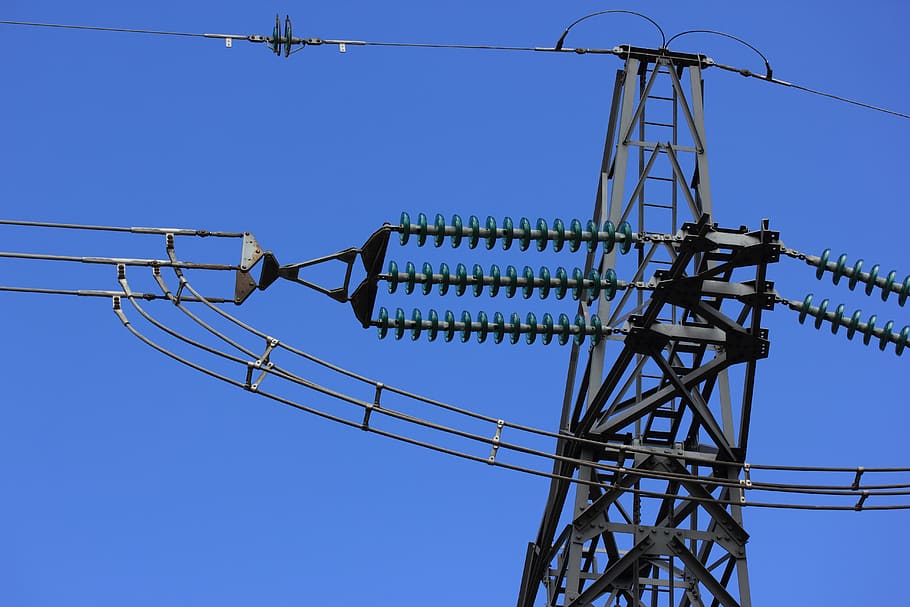 power, distribution, electricity, electrical, isolator, tower HD wallpaper