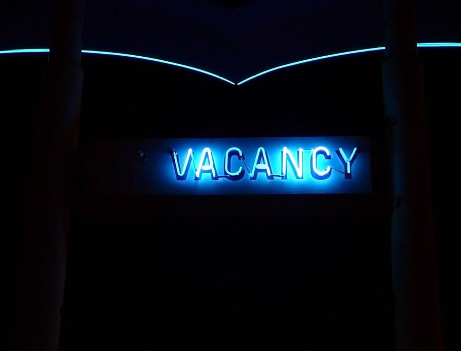 blue Vacancy neon light signage, Motel, Hotel, Travel, tourism, HD wallpaper