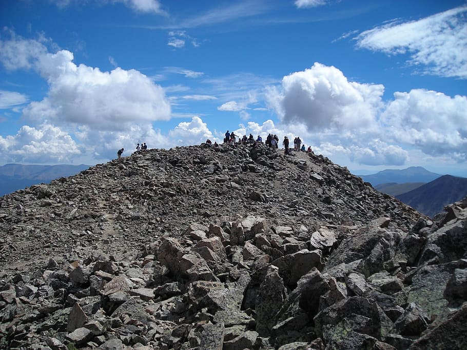 mountain, colorado, climb, sky, rock, cloud - sky, rock - object HD wallpaper