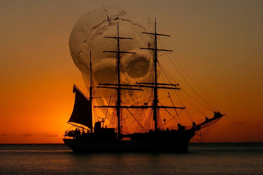 HD wallpaper: ship, mar, pirate, skeleton, boat, beach, vessel, salt, trip  | Wallpaper Flare