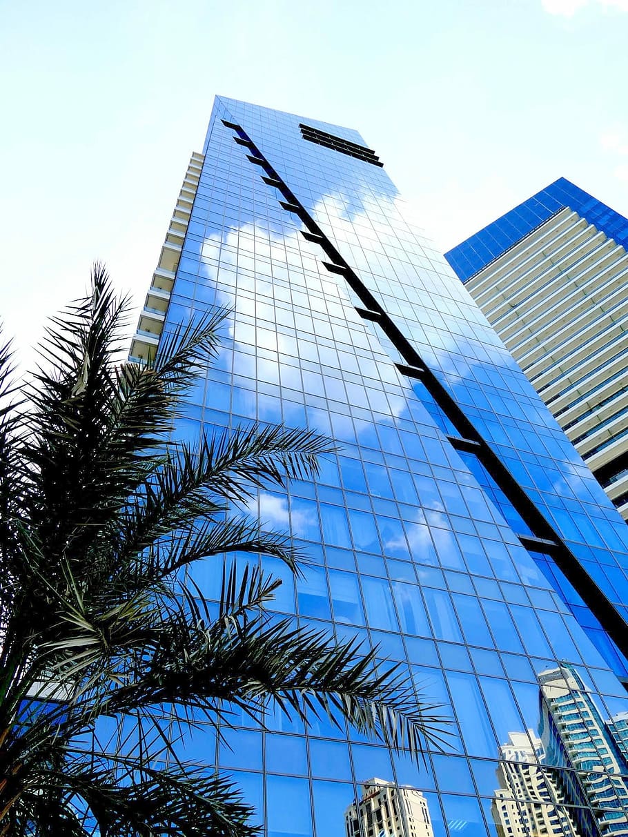 Skyscraper, Building, Dubai, Skyline, city, architecture, high HD wallpaper