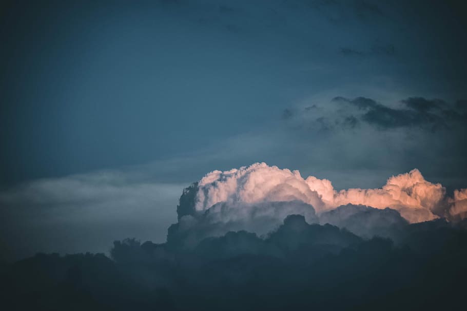 bird's eye view photo of cumulus clouds, clouds photography, sky HD wallpaper