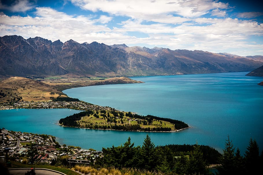 body of water during daytime, Queenstown, New Zealand, Lake Wakatipu, HD wallpaper