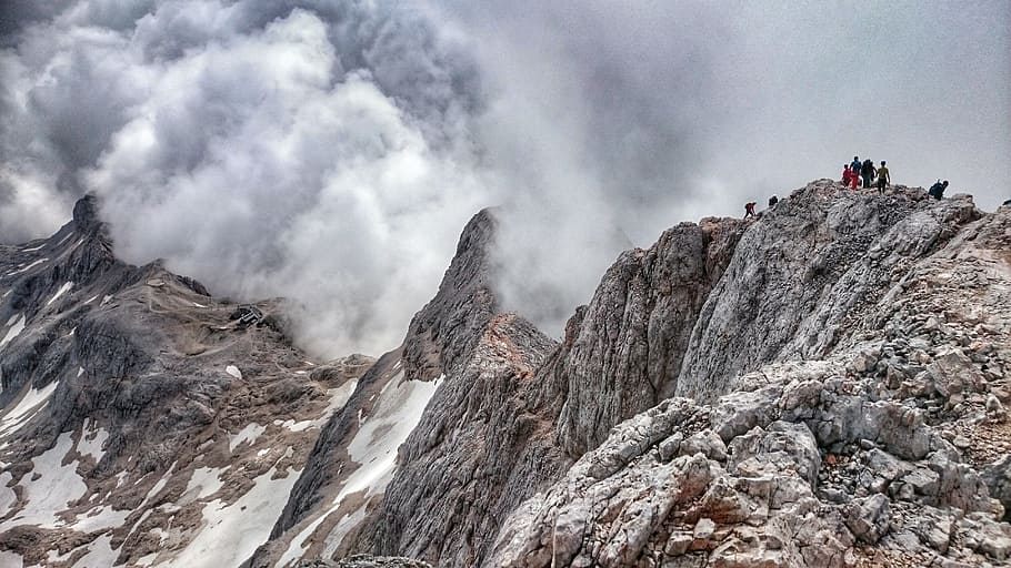 Mountain, Triglav, Clouds, rock - object, nature, outdoors HD wallpaper