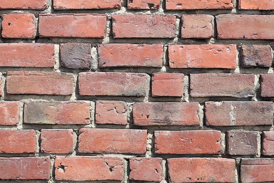 brown brick wall, bricks, background, red, full frame, backgrounds HD wallpaper