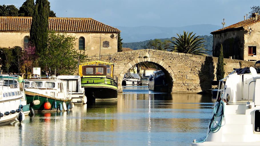 architecture, bridge, heritage, channel, peniche, boats, port