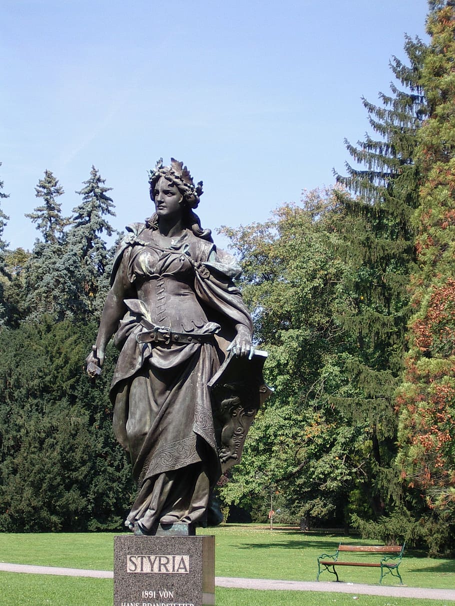 vienna, styria, austria, statue, tree, sculpture, human representation