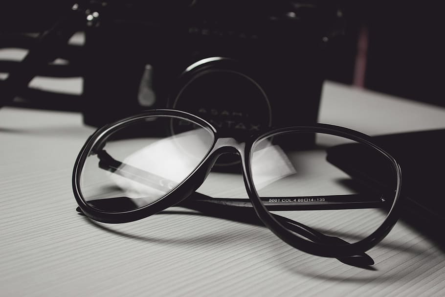 eyeglasses with black frame, office, business, work, desk, occupation HD wallpaper