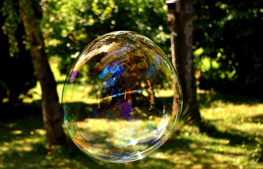 soap bubble, huge, large, make soap bubbles, wabbelig, iridescent HD wallpaper