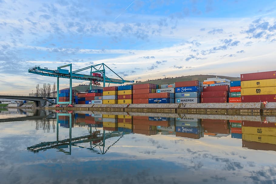 Container, Port, Container Terminal, container platform, container gantry crane HD wallpaper