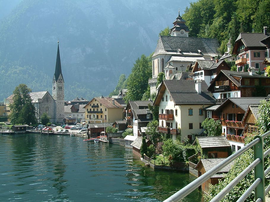 Austria, Hallstatt, Scenic, architecture, building exterior HD wallpaper