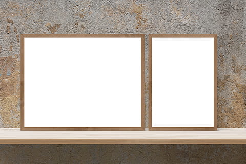 two white dry-erase boards, mockup, wall, poster, frame, template HD wallpaper