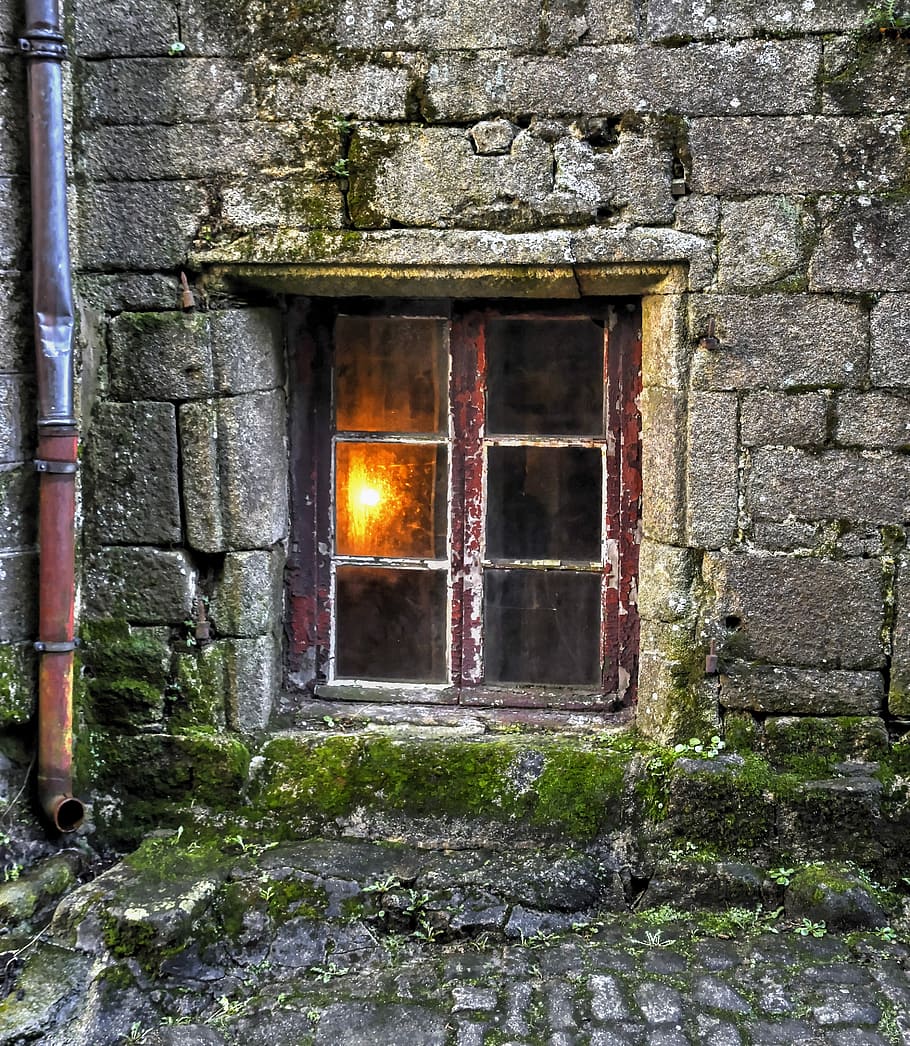 glass 6-panel window with brown frame during daytime, former HD wallpaper