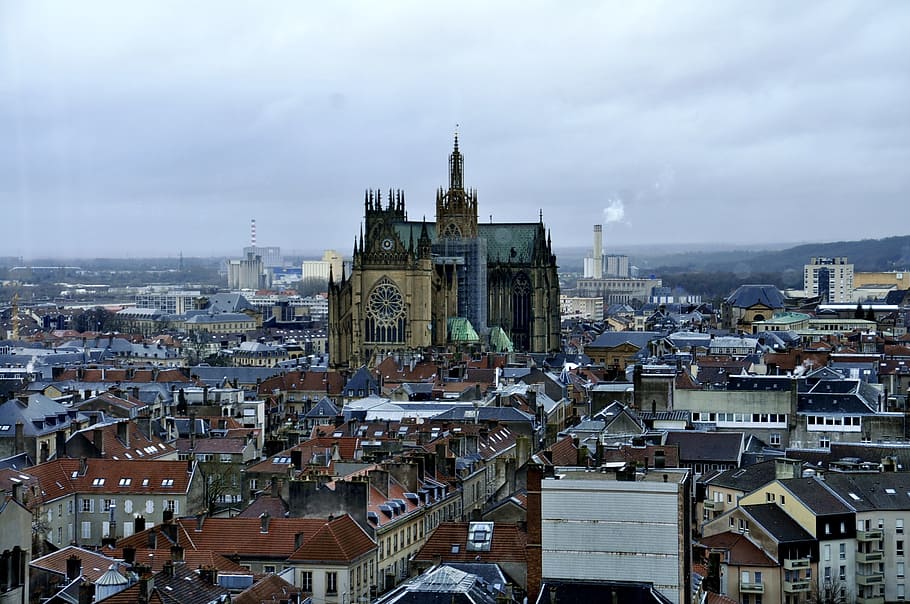 temple, cathedral, metz, building exterior, architecture, city HD wallpaper
