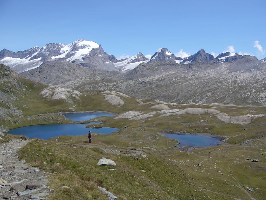 alpine lakes, landscape, mountains, scenics - nature, beauty in nature HD wallpaper