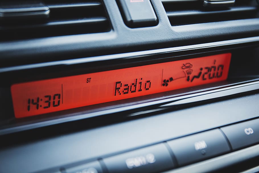 closeup photo of vehicle panel board, car, dashboard, radio HD wallpaper