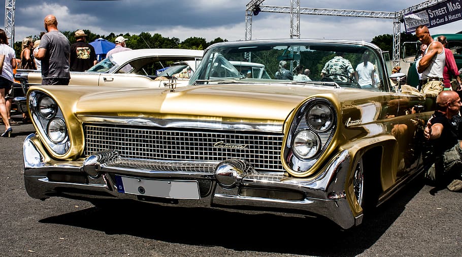 auto, classic, chrome, transport system, spotlight, vehicle HD wallpaper