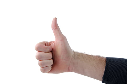person raising thumbs up hand sign, gesture, wrist, faust, feedback HD wallpaper