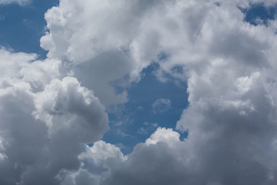 Sky, Air, Puff, Nature, Blue, Summer, day, white, cloud, weather HD wallpaper