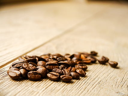 coffee beans on tabletop, Coffee, Beans, Drink, benefit from HD wallpaper