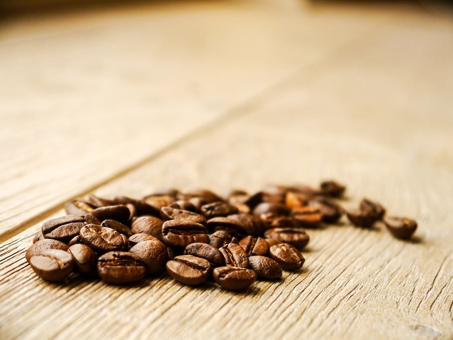 coffee beans on tabletop, Coffee, Beans, Drink, benefit from HD wallpaper