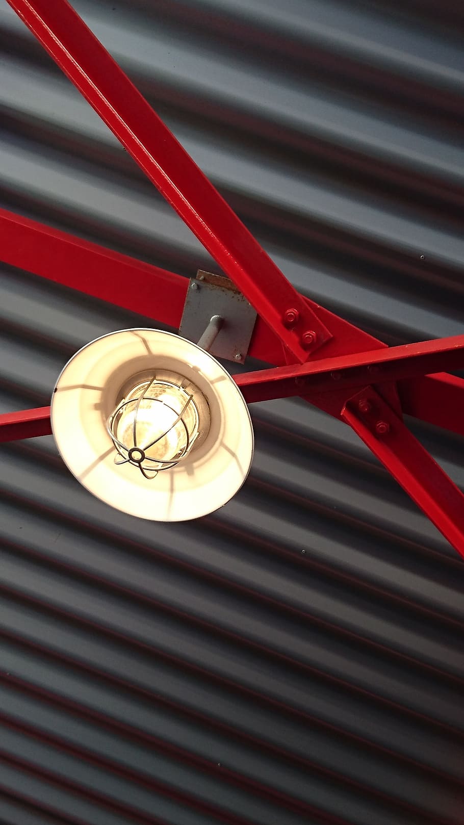 light, ceiling, sheet, industry, low angle view, red, lighting equipment HD wallpaper