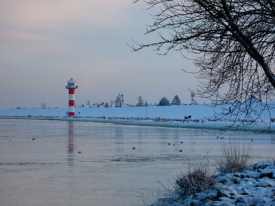 Elbe, Seafaring, Daymark, Lighthouse, beacon, ton, maritime HD wallpaper