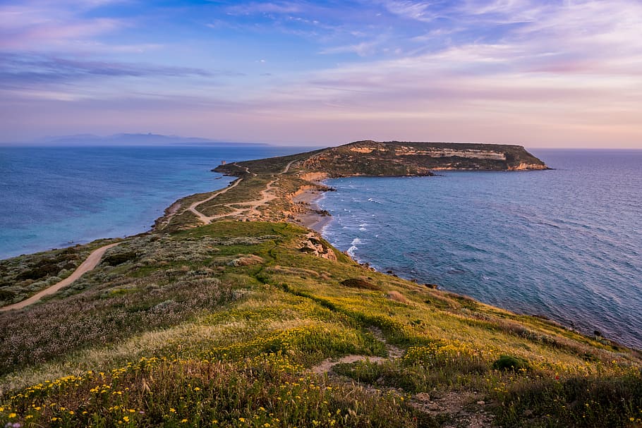 beach, clouds, coast, landscape, ocean, sea, sky, water, beauty in nature HD wallpaper