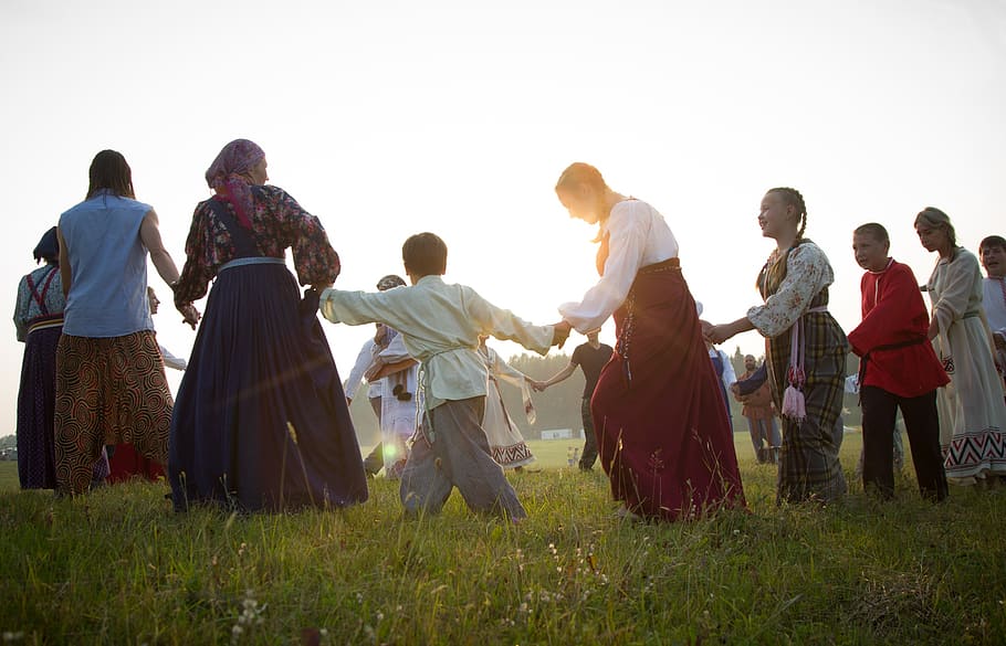 roundelay, dancing, rites, ethnicity, costumes, outfits, holiday HD wallpaper