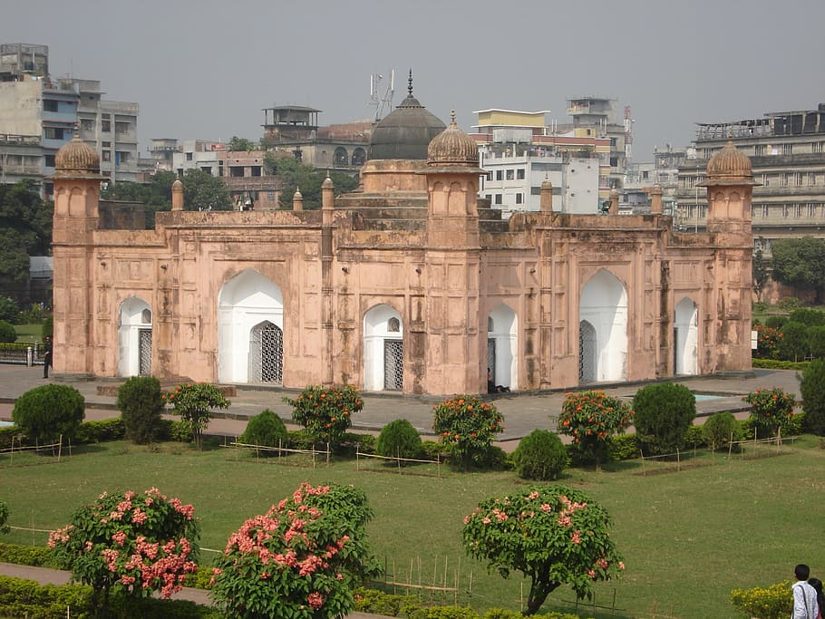lalbagh fort, 17th century mughal fort, dhaka, plant, architecture, HD wallpaper