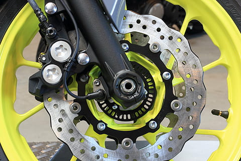 motorcycle, yamaha, front, suspension, brake, disk, wheel, tire HD wallpaper