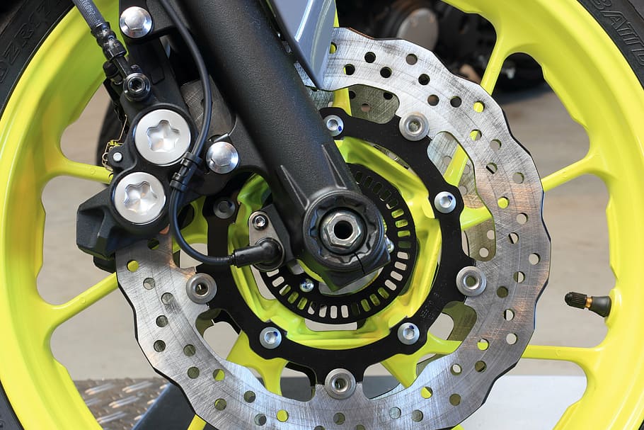motorcycle, yamaha, front, suspension, brake, disk, wheel, tire HD wallpaper
