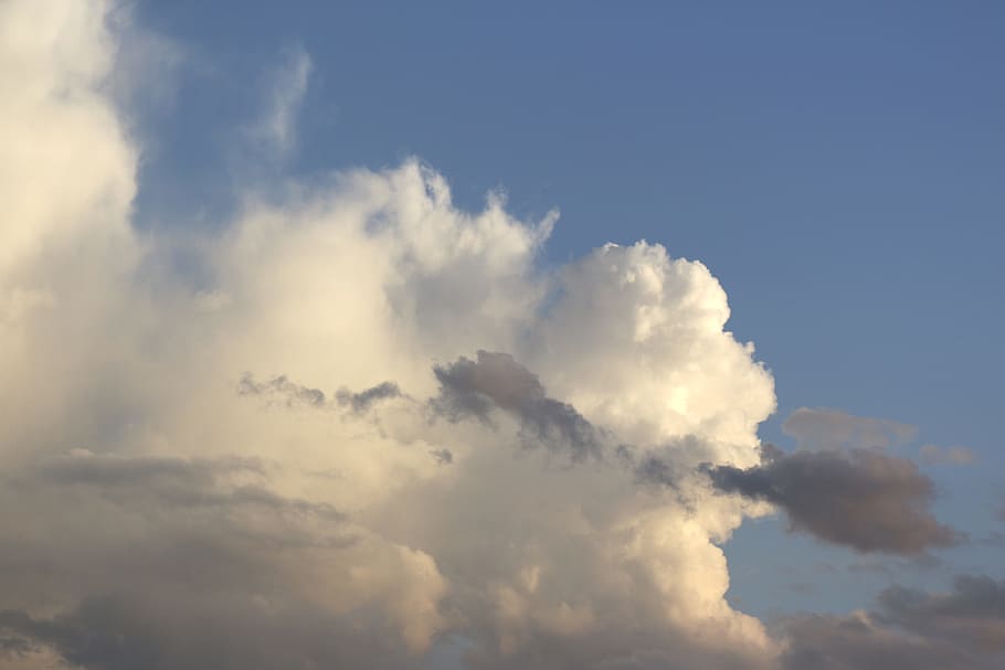 Clouds, White, Sky, Blue, grey, clouds form, above the clouds HD wallpaper