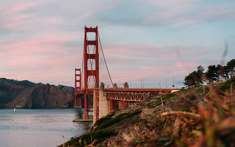 Golden Gate Bridge, New York, Golden Gate Bridge, structure, city HD wallpaper