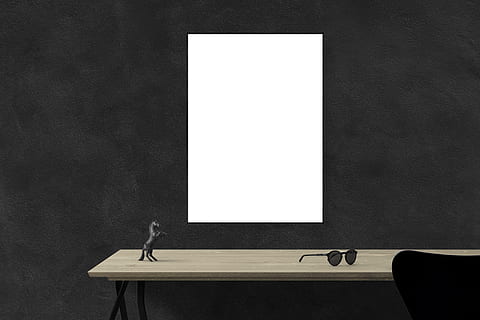 sunglasses and horse figurine, poster mockup, frame, template HD wallpaper