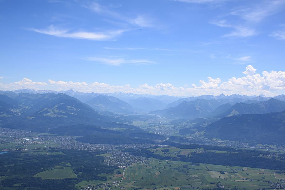 mountains, panorama, landscape, alpine, foothills of the alps HD wallpaper