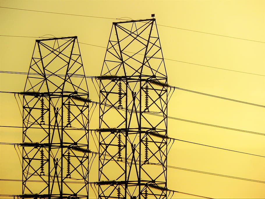 sunset, sky, wire, power, mateus moro, fuel and power generation HD wallpaper