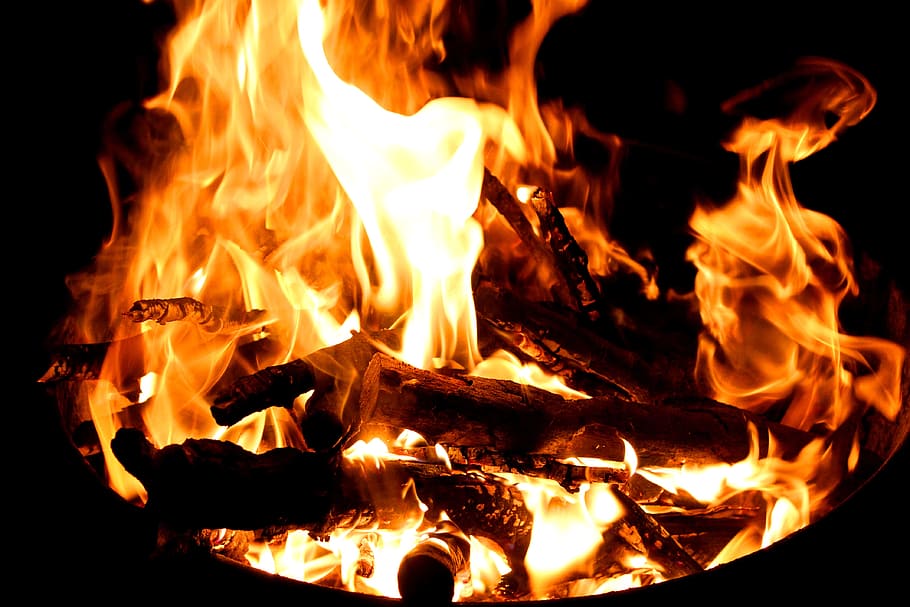 fire, flames, embers, burning, fire - natural phenomenon, heat - temperature HD wallpaper